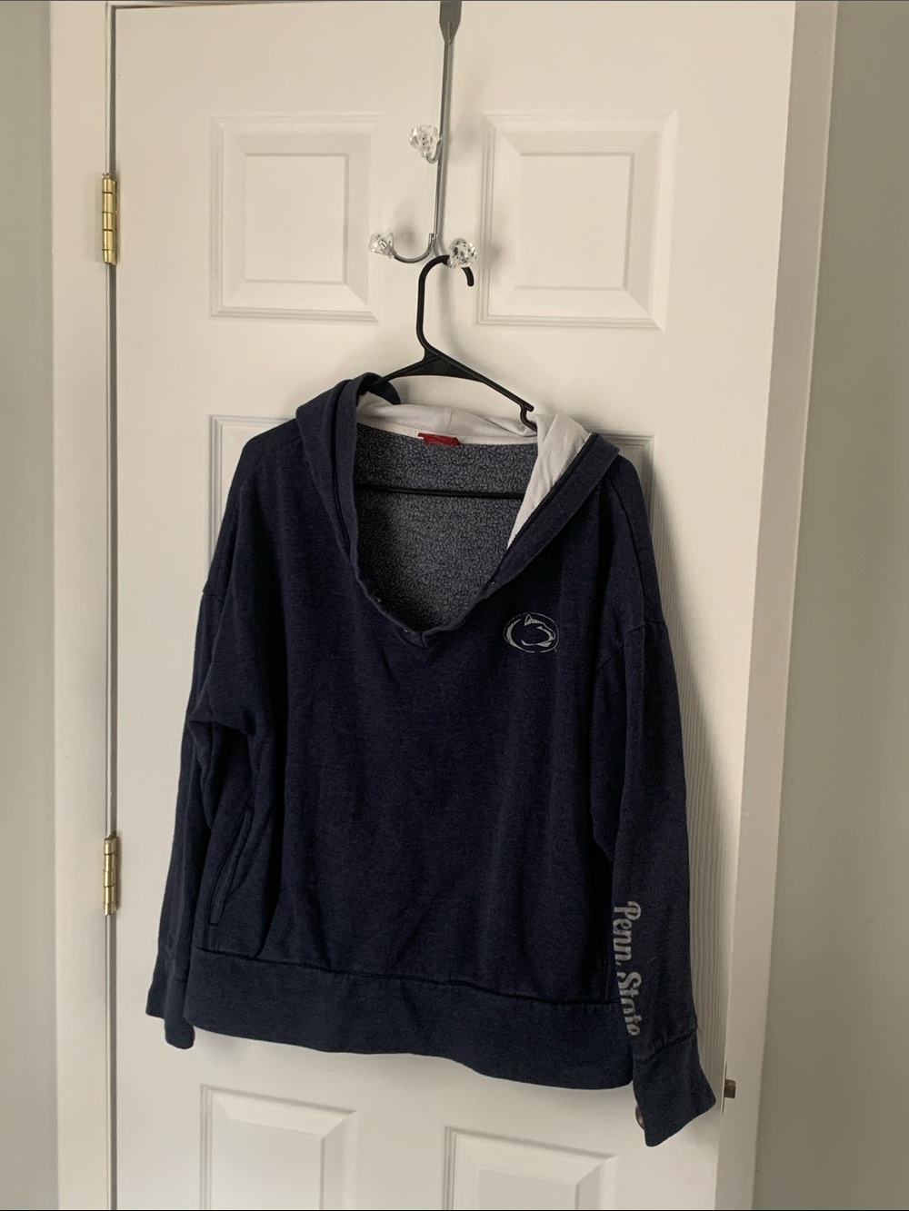 Colosseum Navy & White Penn State Hooded Sweatshirt